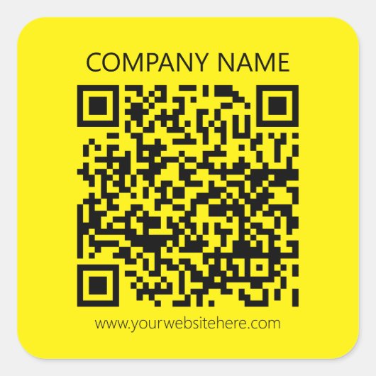 Erstellen Sie einen QR-Code | Leicht erkennbar in Quadratischer Aufkleber (Vorderseite)