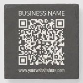 Erstellen Sie einen QR-Code sofort mit der URL Ihr Steinuntersetzer (Vorderseite)