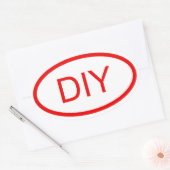 Erstellen Sie einen roten, ovalen Aufkleber im Eur (Umschlag)