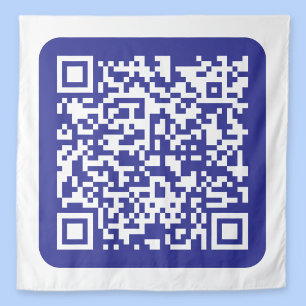 Erstellen Sie einen scannbaren QR-Code Bearbeitb Wandteppich
