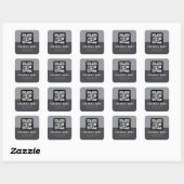Erstellen Sie einen scannbaren QR-Code | Moderne R Quadratischer Aufkleber (Blatt)