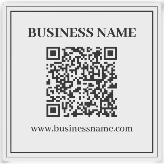 Erstellen Sie einen scannbaren QR-Code | Schwarz & Aufkleber (Vorderseite)