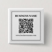 Erstellen Sie einen scannbaren QR-Code | Schwarz & Button (Vorderseite)