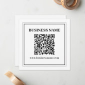 Erstellen Sie einen scannbaren QR-Code | Schwarz & Mitteilungskarte (Vorderseite/Rückseite Beispiel)