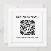 Erstellen Sie einen scannbaren QR-Code | Schwarz & Mitteilungskarte (Vorderseite)