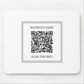 Erstellen Sie einen scannbaren QR-Code | Schwarz & Mousepad (Vorne)