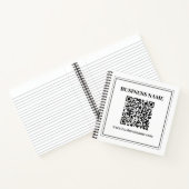 Erstellen Sie einen scannbaren QR-Code | Schwarz & Notizblock (Innenseite)