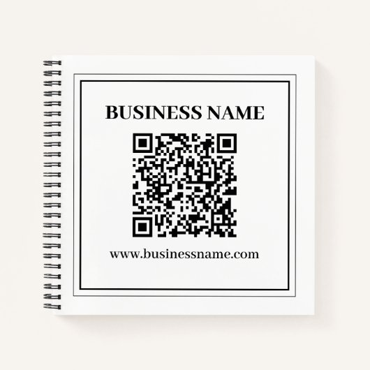 Erstellen Sie einen scannbaren QR-Code | Schwarz & Notizblock (Vorderseite)