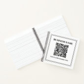 Erstellen Sie einen scannbaren QR-Code | Schwarz & Notizblock (Innenseite)