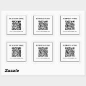 Erstellen Sie einen scannbaren QR-Code | Schwarz & Quadratischer Aufkleber (Blatt)
