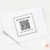 Erstellen Sie einen scannbaren QR-Code | Schwarz & Quadratischer Aufkleber (Umschlag)