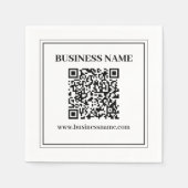Erstellen Sie einen scannbaren QR-Code | Schwarz & Serviette (Vorderseite)