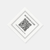 Erstellen Sie einen scannbaren QR-Code | Schwarz & Serviette (Ecke)