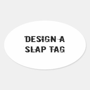 Erstellen Sie einen Slap-Tag-Design-Sticker Graffi Ovaler Aufkleber