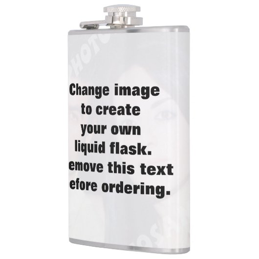 Erstellen Sie einfach Ihr eigenes Foto Flachmann (Links)