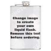 Erstellen Sie einfach Ihr eigenes Foto Flachmann (Vorderseite)