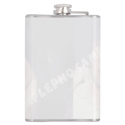 Erstellen Sie einfach Ihr eigenes Foto Flachmann (Rückseite)