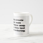 Erstellen Sie einfach Ihre eigene Foto Knochen-Chi Porzellantasse (Vorderseite Rechts)