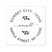 Erstellen Sie einfach Ihre eigene moderne runde Rü Permastempel (Design)