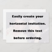 Erstellen Sie einfach Ihre horizontale Foto-Einlad Einladung (Vorne/Hinten)