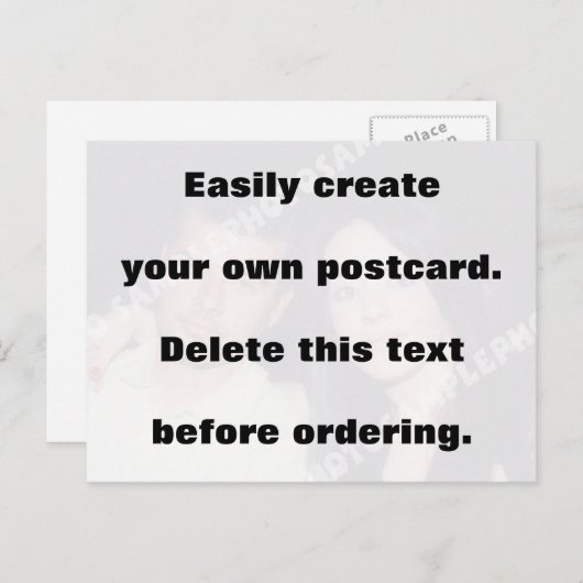 Erstellen Sie einfach Ihre Postkarte. Entfernen Si Postkarte (Vorne/Hinten)