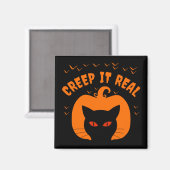 ERSTELLEN SIE ES WIRKLICH FUNNY CAT HALLOWEY MAGNET (Vorderseite/Rückseite)