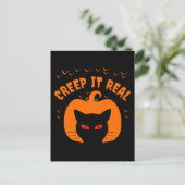ERSTELLEN SIE ES WIRKLICH FUNNY CAT HALLOWEY POSTKARTE (Stehend Vorderseite)