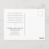 Erstellen Sie "Fall Dankeschön"-Karten - Geschäfts Postkarte (Rückseite)