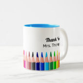 Erstellen Sie Farbstifte Lehrer Vielen Dank Zweifarbige Tasse (VorderseiteRechts)