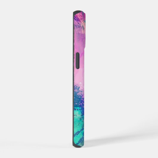 "Erstellen Sie Fett. Leben Sie hell." Künstlerisch iPhone 15 Hülle (Rechte Seite)