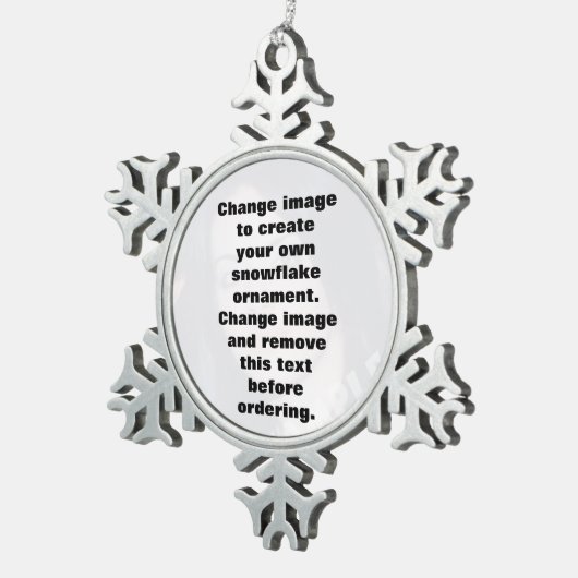 Erstellen Sie ganz einfach Ihr eigenes personalisi Schneeflocken Zinn-Ornament (Rechts)