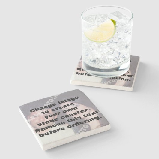 Erstellen Sie ganz einfach Ihr eigenes personalisi Steinuntersetzer (Seitenansicht)