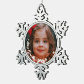 Erstellen Sie geerbte Erinnerungen mit Ihrem Perso Schneeflocken Zinn-Ornament (Rechts)