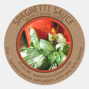 Erstellen Sie hausgemachte Spaghetti Sauce Runder Aufkleber