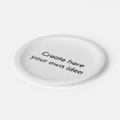 Erstellen Sie hier Ihre eigene Idee - von Shirt zu Pappteller (Schrägansicht)