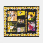 Erstellen Sie Ihr 7-Foto-Weltbestes Oma-Flora Fleecedecke (Vorderseite (Horizontal))