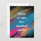 Erstellen Sie Ihr Abstraktes Motivierend Angebot Postkarte (Vorne/Hinten)