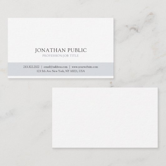 Erstellen Sie Ihr Berufliches klassisches, stilvol Visitenkarte (Vorne/Hinten)