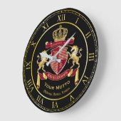 Erstellen Sie Ihr Coat mit dem Emblem des Roten Go Große Wanduhr (Winkel)