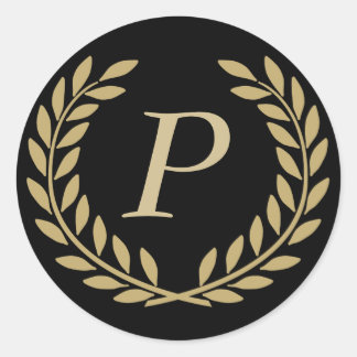 Erstellen Sie Ihr dekoratives Monogramm Runder Aufkleber