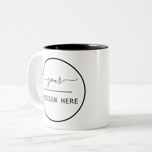 Erstellen Sie Ihr Design eigens Zweifarbige Tasse (Vorderseite Links)
