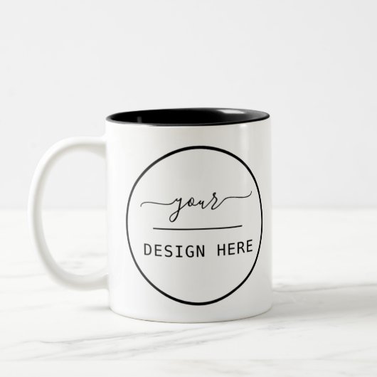 Erstellen Sie Ihr Design eigens Zweifarbige Tasse (Links)
