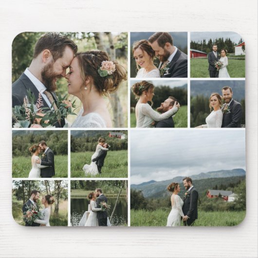 Erstellen Sie Ihr eigenes 10-Foto-Collage-Mauspad Mousepad (Vorne)