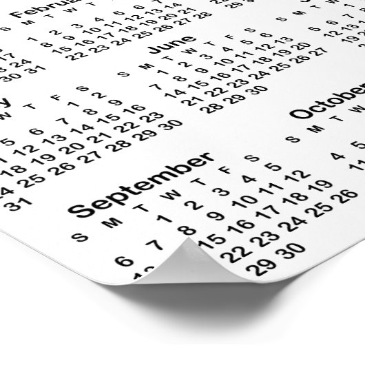 Erstellen Sie Ihr eigenes 10x14-Foto 2026-Kalender Poster (Ecke)