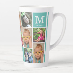 Erstellen Sie Ihr eigenes 12-Collage Monogramm Aqu Milchtasse