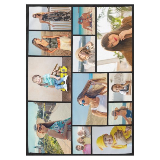 Erstellen Sie Ihr eigenes 12-Foto Collage Tableclo Tischdecke (Vorderseite)