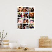 Erstellen Sie Ihr eigenes 12-Quadrat-Fotocollage-P Poster (Küche)