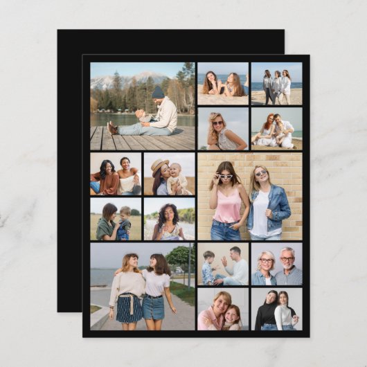 Erstellen Sie Ihr eigenes 15-Foto Collage Paper Bl (Vorne/Hinten)