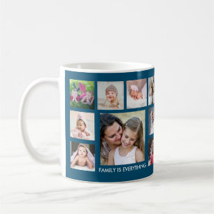 Erstellen Sie Ihr eigenes 18-Familie Foto Collage Kaffeetasse