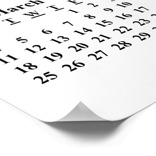 Erstellen Sie Ihr eigenes 2018 Custom Calendar Pos Poster (Ecke)